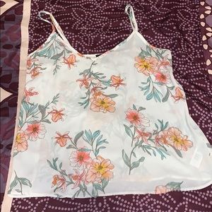 dressy floral tank top